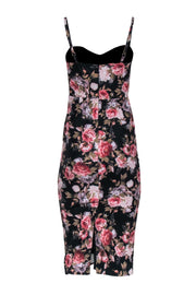 Current Boutique-Casa Estrella - Black w/ Pink Floral Print Dress Sz S