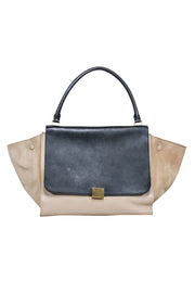 Current Boutique-Celine - Beige & Black Large Trapeze Tote Bag