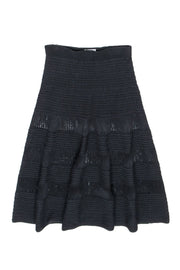 Current Boutique-Celine - Black Knit Midi Skirt Sz L