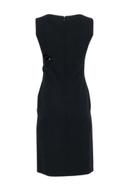 Current Boutique-Celine - Black Sleeveless Sheath Dress w/ Side Embellishment Detail Sz 6