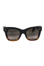 Current Boutique-Celine - Black To Brown Ombre Tortoise Cat-Eye Square Sunglasses