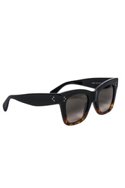 Current Boutique-Celine - Black To Brown Ombre Tortoise Cat-Eye Square Sunglasses