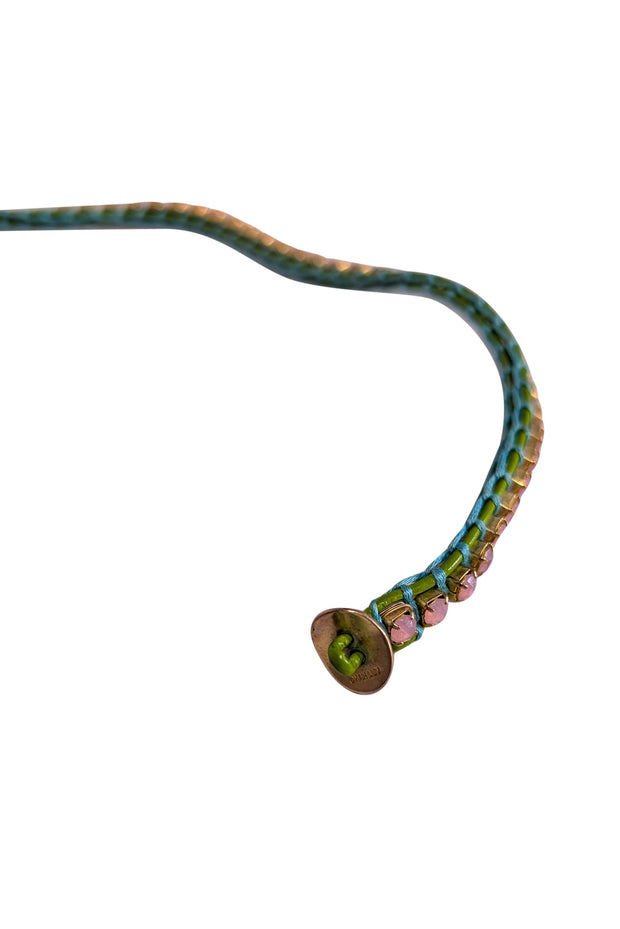 Current Boutique-Chan Luu - Green & Blue w/ Pink Gems Wrap Around Bracelet