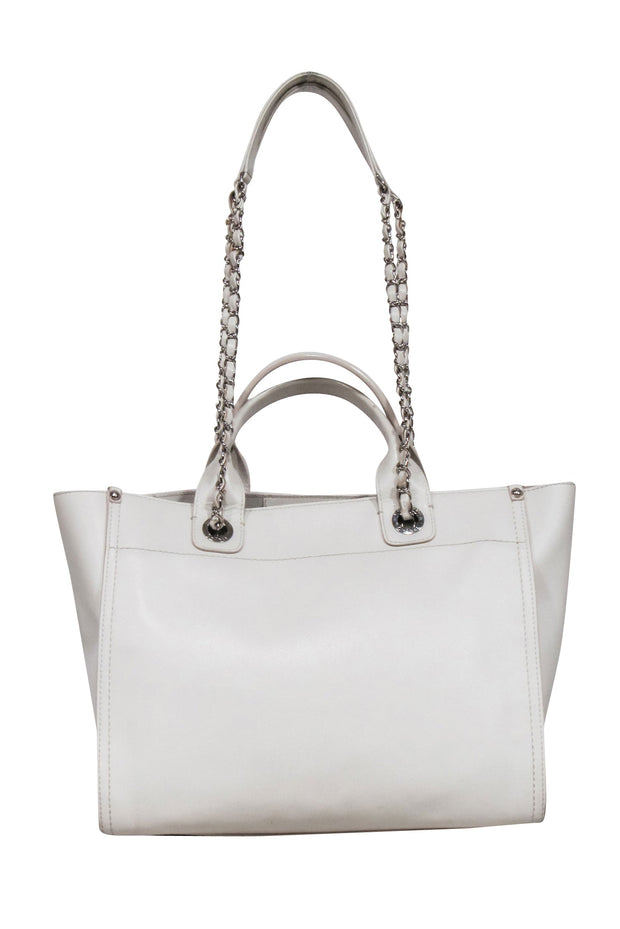 Current Boutique-Chanel - Cream Medium Deauville Tote