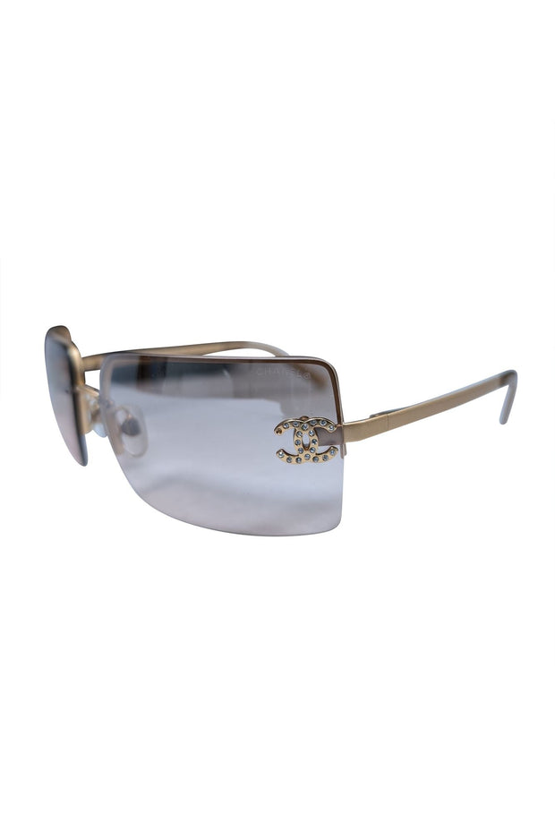 Current Boutique-Chanel - Gold Frameless Sunglasses