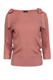 Current Boutique-Chanel - Mauve Pink Ribbed Knit Top Sz 6