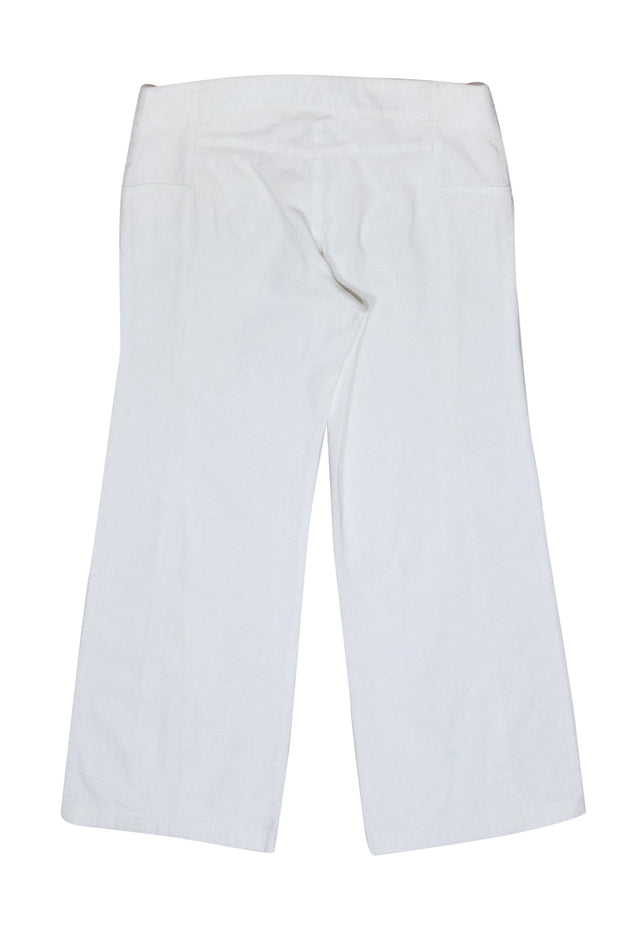 Current Boutique-Chanel - White Cropped Denim Pants Sz 8