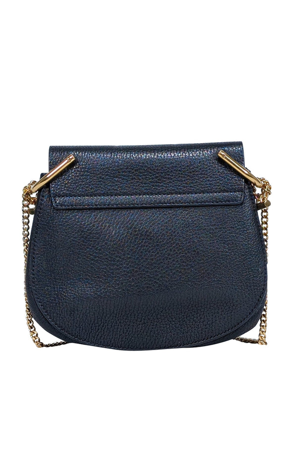 Current Boutique-Chloe - Black Grained Lambskin Leather "Drew" Crossbody Bag