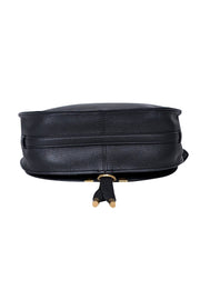 Current Boutique-Chloe - Black Grained Leather "Marcie" Medium Crossbody Bag