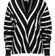 Chloe - Black & White Striped Cotton Sweater Sz L