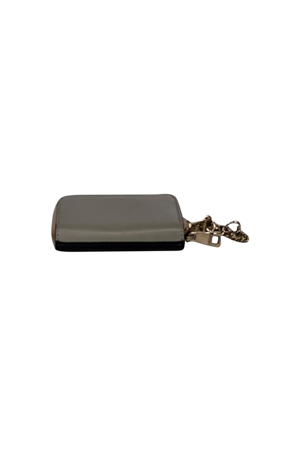 Current Boutique-Chloe - Sage Green & Black Small Leather Wallet