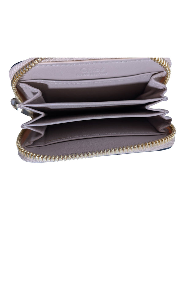 Current Boutique-Chloe - Sage Green & Black Small Leather Wallet