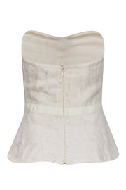 Current Boutique-Christian Cota - Ivory Textured Strapless Corset Top Sz 4