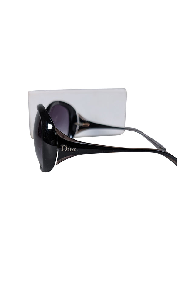 Current Boutique-Christian Dior - Black Large Round Sunglasses