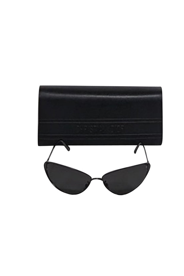 Current Boutique-Christian Dior - Black Metal Cat Eye Sunglasses