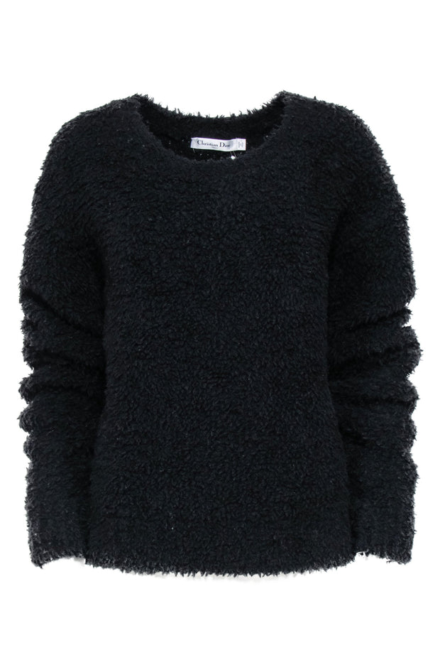 Current Boutique-Christian Dior - Black Teddy "J'Adior 8" Sweater Sz 8