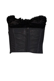 Current Boutique-Christian LaCroix -Black Strapless Bustier Corset Top Sz 4