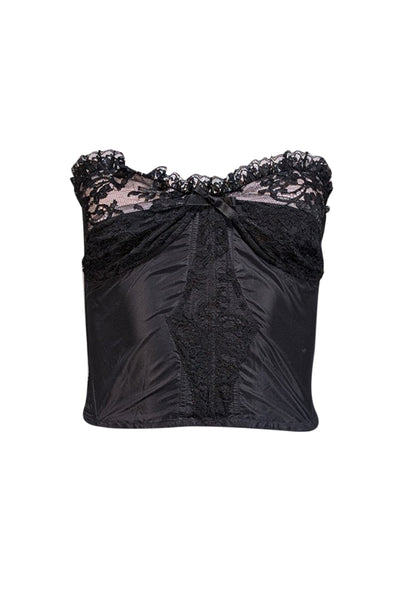 Current Boutique-Christian LaCroix -Black Strapless Bustier Corset Top Sz 4