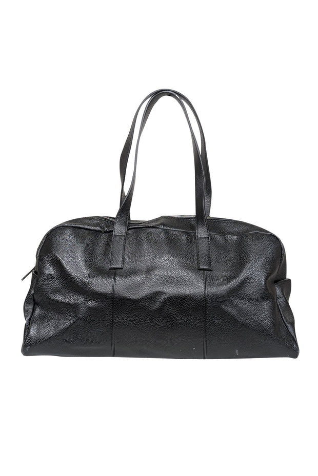 Current Boutique-Christian LaCroix - Large Black Pebbled Leather Duffle Bag