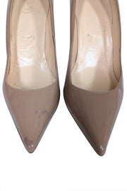 Current Boutique-Christian Louboutin - Beige Patent Leather Basic Pumps Sz 6.5