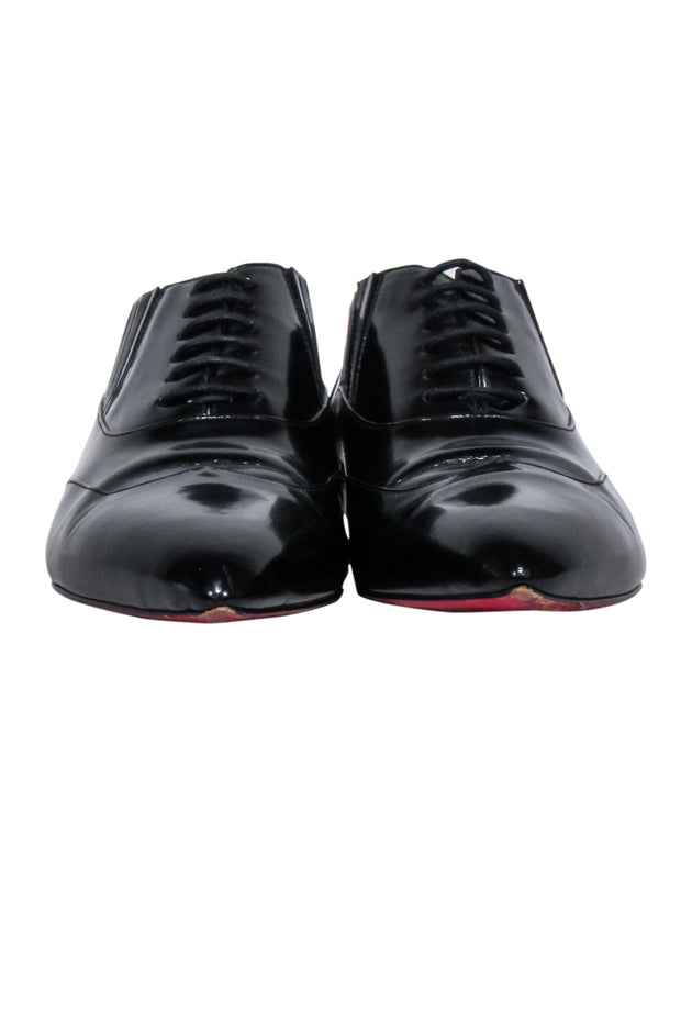 Current Boutique-Christian Louboutin - Black Pointed Toe Oxford Loafers Sz 6.5