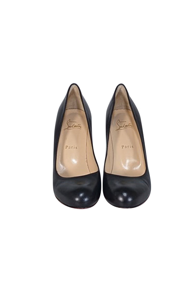 Current Boutique-Christian Louboutin - Black Rounded Toe "Simple Pump 85" Sz 8.5