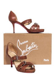 Current Boutique-Christian Louboutin - Cognac "Atalanta 85 Calf Zip" Sz 6.5