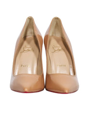 Current Boutique-Christian Louboutin - Nude "Kate 100" Patent Basic Pumps Sz 8