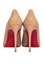 Current Boutique-Christian Louboutin - Nude "Kate 100" Patent Basic Pumps Sz 8