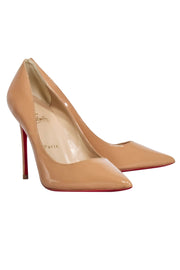 Current Boutique-Christian Louboutin - Nude "Kate 100" Patent Basic Pumps Sz 8