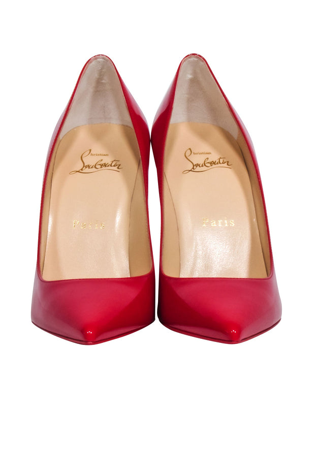 Current Boutique-Christian Louboutin - Red "Kate 100" Patent Basic Pumps Sz 6.5