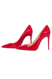 Current Boutique-Christian Louboutin - Red "Kate 100" Patent Basic Pumps Sz 6.5