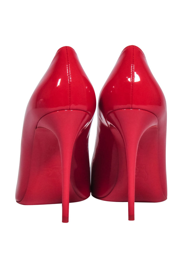 Current Boutique-Christian Louboutin - Red "Kate 100" Patent Basic Pumps Sz 6.5