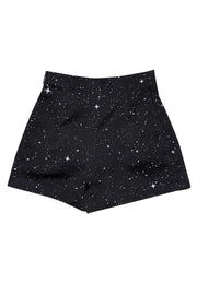 Current Boutique-Christopher Kane - Black Star Print Satin Shorts Sz 4