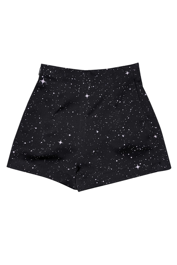 Current Boutique-Christopher Kane - Black Star Print Satin Shorts Sz 4