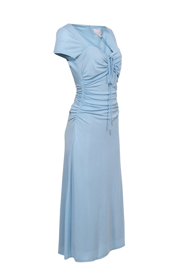 Current Boutique-Cinq a Sept - Blue Side Ruched Formal Dress Sz 8