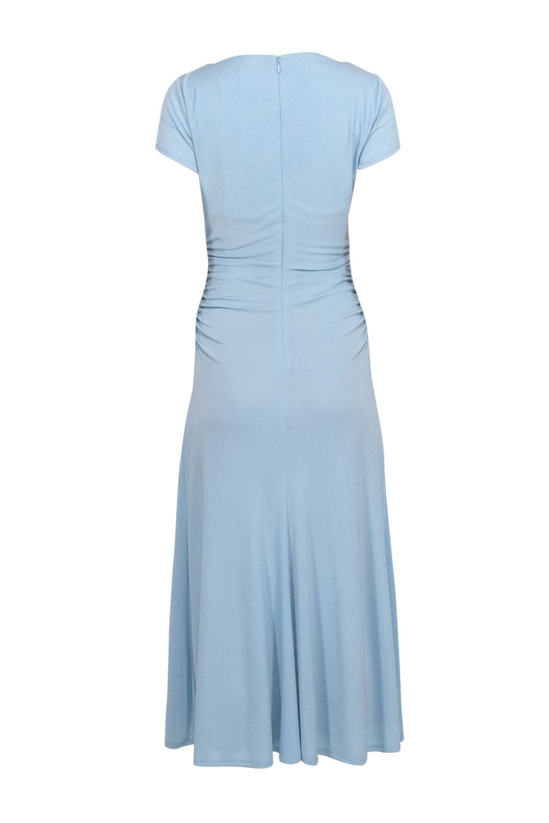 Current Boutique-Cinq a Sept - Blue Side Ruched Formal Dress Sz 8