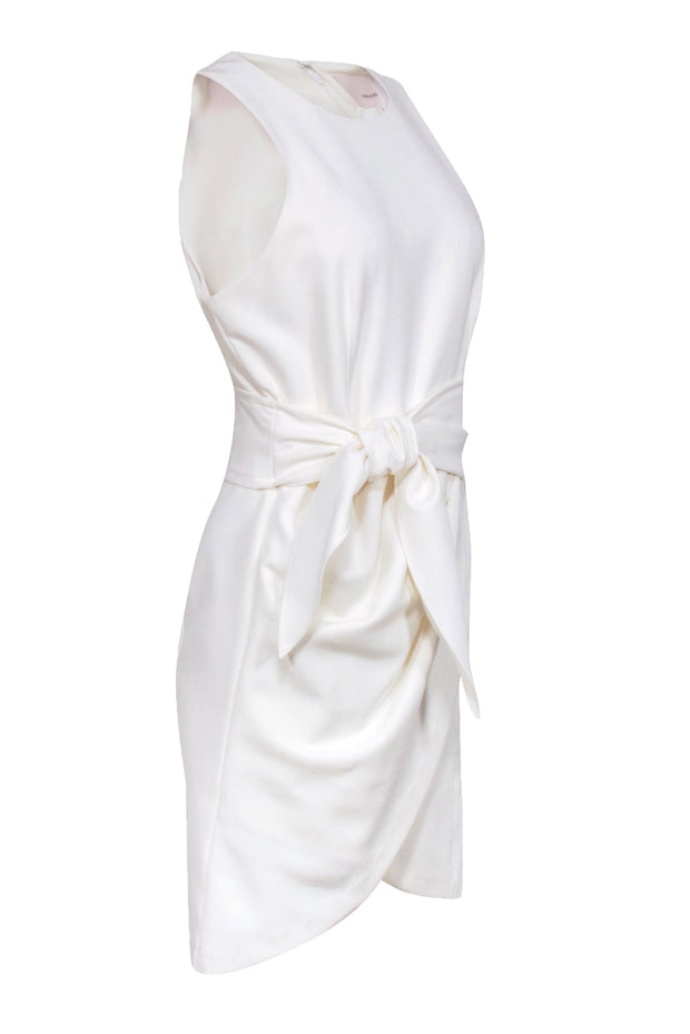 Current Boutique-Cinq a Sept - Ivory "Cassaleigh" Tie Front Tulip Hem Dress Sz 10