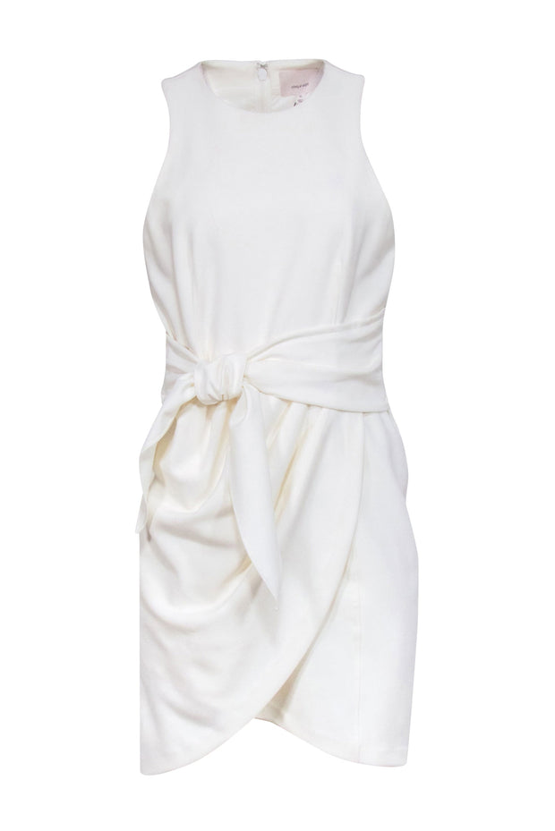 Current Boutique-Cinq a Sept - Ivory "Cassaleigh" Tie Front Tulip Hem Dress Sz 10