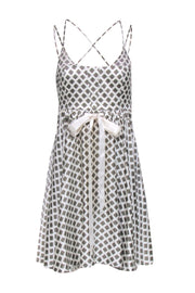 Current Boutique-Cinq a Sept - Ivory Sleeveless Geometric Print Dress Sz XS