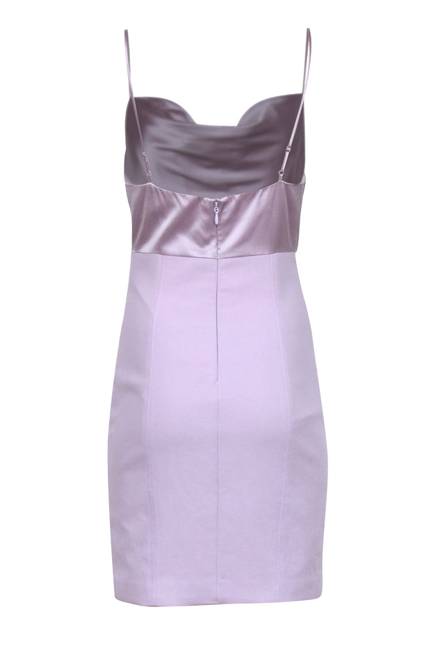 Current Boutique-Cinq a Sept - Lavender Silk Paneled Cowlneck "Karina" Dress Sz 6