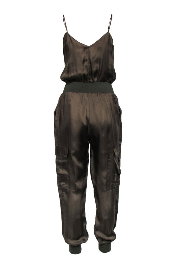 Current Boutique-Cinq a Sept - Olive Green "Twill Amia Jumpsuit" Sz S