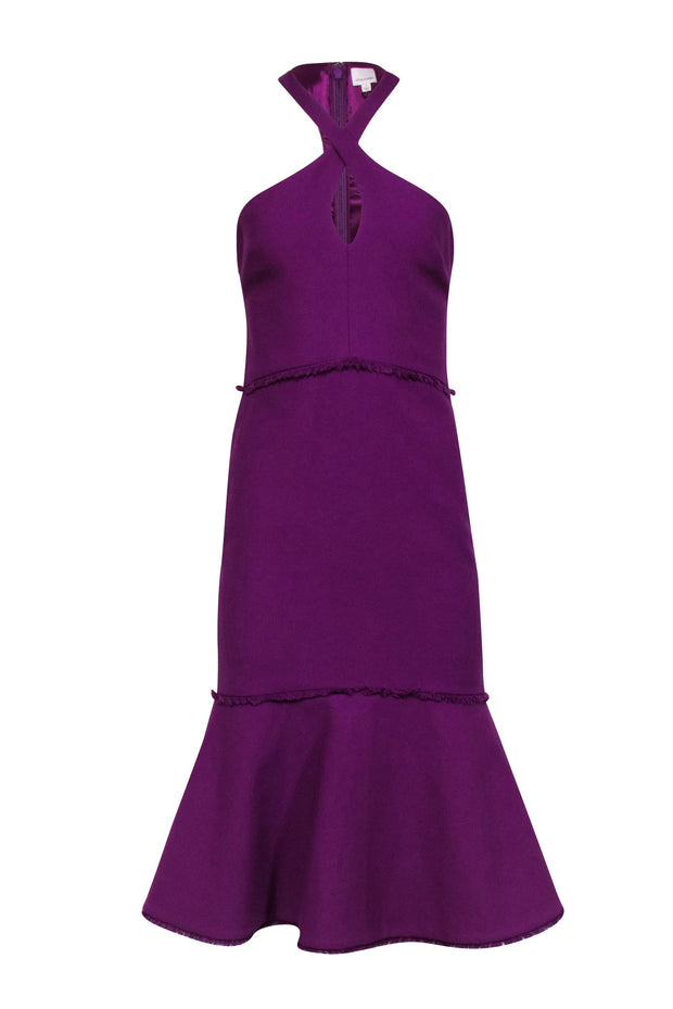 Current Boutique-Cinq a Sept - Purple Halter "Dante" Mermaid Dress Sz 4