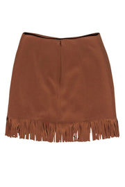 Current Boutique-Cinq a Sept - Tan Fringe Hem Skirt Sz 2