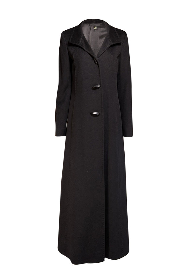 Current Boutique-Cinzia Rocca - Black Wool Long Coat Sz 8