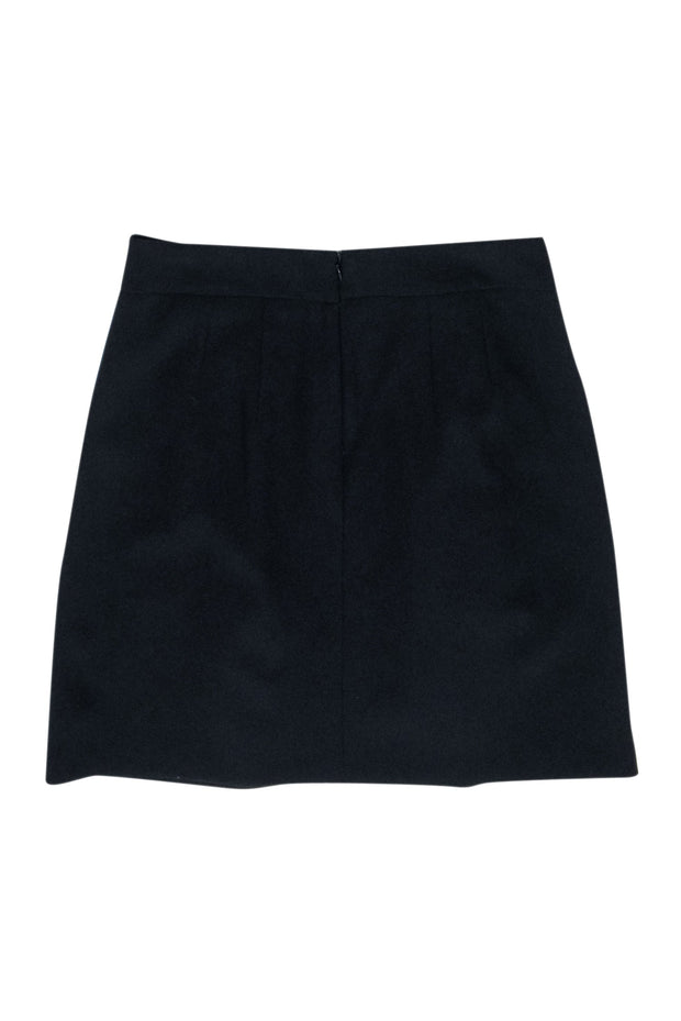 Current Boutique-Claudie Pierlot - Navy Front Pleated Mid Length Skirt Sz 8