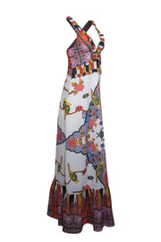 Current Boutique-Cleobella - White w/ Multicolor Mixed Print Cross Back Maxi Dress Sz M