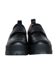 Current Boutique-Clergerie Paris - Black Leather Platform Loafers Sz 10