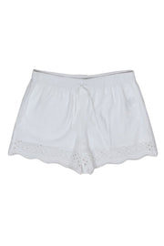 Current Boutique-Club Monaco - Ivory Eyelet Trim Shorts Sz 4