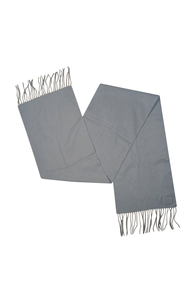 Current Boutique-Coach - Baby Blue Cashmere Scarf w/ Fringe Trim